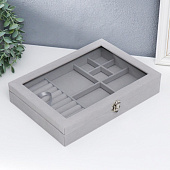 Шкатулка для украшений Серый туман, 5х20х28 см, 7313534 Шкатулка для украшений Серый туман, 5х20х28 см, 7313534