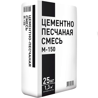  Цементно-песчаная смесь М150 (25кг) /Геркулес 