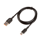 Кабель USB - Type-C 15W 3A SKYWAY черный в пакете 1м Кабель USB - Type-C 15W 3A SKYWAY черный в пакете 1м