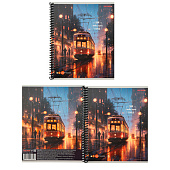 Тетрадь 48л А5 клетка, гребень, картонная обложка, твин-лак, Любимый город, 48-6495 Тетрадь 48л А5 клетка, гребень, картонная обложка, твин-лак, Любимый город, 48-6495