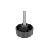 Ручка-барашек с резьбовым штифтом D50 М6x30, пластик, чёрный, 1шт