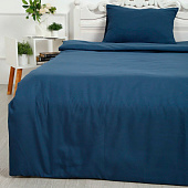  Комплект постельного белья Евро темный деним арт.4022 