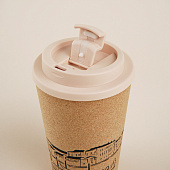 Стакан для кофе с крышкой «Венеция», пробковый, 350 мл, 9,5х9,5х14,5 см, бежевый 9951491 Стакан для кофе с крышкой «Венеция», пробковый, 350 мл, 9,5х9,5х14,5 см, бежевый 9951491