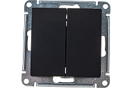 Выключатель встраиваемый 2 клавиши, цвет карбон, SE AtlasDesign Выключатель встраиваемый 2 клавиши, цвет карбон, SE AtlasDesign