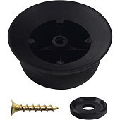 Ручка д/крышки с саморезом в уп. Черная 007187 Ручка д/крышки с саморезом в уп. Черная 007187