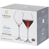 Набор бокалов для красного вина Crystal Bohemia Loxia, 400 мл (2 шт) БСС0396 Набор бокалов для красного вина Crystal Bohemia Loxia, 400 мл (2 шт) БСС0396