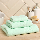 Полотенце 70х130 махровое Love Life, Border мятный, хлопок, 380 гр/м2, 9097592 Полотенце 70х130 махровое Love Life, Border мятный, хлопок, 380 гр/м2, 9097592