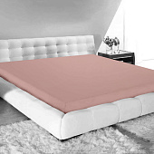 Простыня на резинке 160х200 сатин пыльная роза Простыня на резинке 160х200 сатин пыльная роза