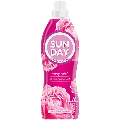  Кондиционер для белья Sunday 1л Бархат пиона 