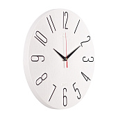  3010-001 (10) Часы настенные d=30см, корпус  белый+черный "Классика" Рубин 