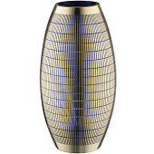  Декоративная ваза из стекла с золотым напылением, Д155 Ш155 В300, золотой 