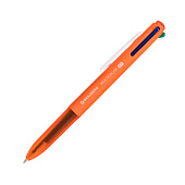 Ручка многоцветная шариковая автоматическая BRAUBERG MULTICOLOR, 4 цвета, корпус ассорти, 0,35 мм, 143458