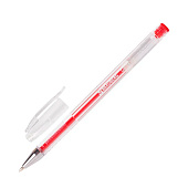  Ручка гелевая красная Brauberg Jet, корпус прозрачный, узел 0,5мм, линия 0,35мм, 141020 