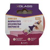 Лента малярная для деликатных поверхностей 25ммх25м, XGLASS, бумага Washi Лента малярная для деликатных поверхностей 25ммх25м, XGLASS, бумага Washi