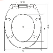  Сиденье д/унитаза быстросъемное Optim SO дюропласт микролифт 011303 