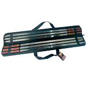  Набор шампуров 6шт Diolex 60 см из нержавеющей стали с деревянной ручкой  в чехле DX-SW060 