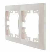 Рамка для розеток и выключателей, 2 поста, цвет белый, Lezard MIRA Рамка для розеток и выключателей, 2 поста, цвет белый, Lezard MIRA