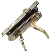 Замок врезной с ручками 70 L/106 AB (бронза) Тродос Замок врезной с ручками 70 L/106 AB (бронза) Тродос