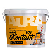 Грунт кроющий под тонкие декоративные покрытия "AURA Dekor Kontakt 100" 7кг Грунт кроющий под тонкие декоративные покрытия "AURA Dekor Kontakt 100" 7кг