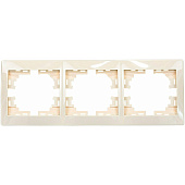 Рамка для розеток и выключателей, 3 поста, цвет крем, Lezard MIRA Рамка для розеток и выключателей, 3 поста, цвет крем, Lezard MIRA
