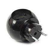 Тройник электрический "Шар" 220В 6А черн. REXANT 11-1063-1 Тройник электрический "Шар" 220В 6А черн. REXANT 11-1063-1