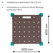 Столешница Q4 Ant с перфорацией Lossew Столешница Q4 Ant с перфорацией Lossew