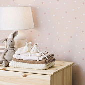 Обои 1.06х10м Romarta арт.106-102-32 Сердечки на розовом /Moda Interio   Обои 1.06х10м Romarta арт.106-102-32 Сердечки на розовом /Moda Interio