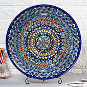 Ляган Риштанская Керамика "Узоры", 42 см, синий микс 7003796 Ляган Риштанская Керамика "Узоры", 42 см, синий микс 7003796