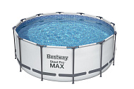  BESTWAY Бассейн каркасный Steel Pro Max 366х122см, 10250л, ф-насос, тент, лестница  арт.56420 