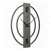 Часы настенные из металла, d=50 см, открытая стрелка, черный+ зеркало "Отражение 1" Рубин 5001-002 Часы настенные из металла, d=50 см, открытая стрелка, черный+ зеркало "Отражение 1" Рубин 5001-002