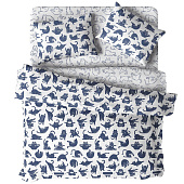  Комплект постельного белья 2 спальный Волшебная Ночь Yoga cat, 790522 ранфорс 8985/1+30010/1 