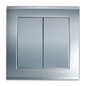 Выключатель 2-кл. серебр.(7949650)/UNIVersa Бриллиант Выключатель 2-кл. серебр.(7949650)/UNIVersa Бриллиант