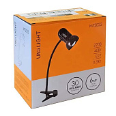 Светильник настольный 40Вт Е27 МТ2023 прищепка черный /Ultra Light Светильник настольный 40Вт Е27 МТ2023 прищепка черный /Ultra Light