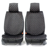  Накидки на сиденье Car Performance передние 2 шт алькантара черн/бежевые CUS-1012 BK/BE 
