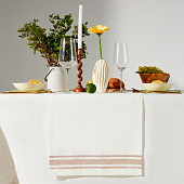  Дорожка на стол Этель Rigoroso 40х146 см, лён 100%, 260 г/м2, белая 