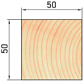  Брусок 50х50 3м естественной влажности 