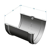 Соединитель желобов Docke PREMIUM, Пломбир Ral:9003 Соединитель желобов Docke PREMIUM, Пломбир Ral:9003