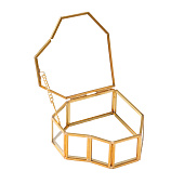 Шкатулка для украшений (колец, колье, серёг) «Сердце», стекло, 12х12х4 см