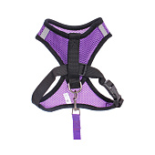  Шлейка с поводком Sweet puppy, 118 см, размер M, черный, 511-070 