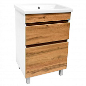 Тумба Рино 60 напольная фасад ясень с белыми стенками с раковиной Como 60 Vimark Тумба Рино 60 напольная фасад ясень с белыми стенками с раковиной Como 60 Vimark
