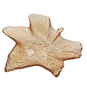 Блюдо Autumn forest 22х23 см, янтарное, Кленовый лист ANLAF-5758-AU25 Блюдо Autumn forest 22х23 см, янтарное, Кленовый лист ANLAF-5758-AU25