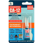 Супер клей гель COSMO CA 12 3 гр Супер клей гель COSMO CA 12 3 гр