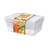 Контейнеры для заморозки Универсальные Хозяюшка 0,75л, 5 шт. Контейнеры для заморозки Универсальные Хозяюшка 0,75л, 5 шт.