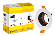  Светильник точечный встраиваемый GU10 4106 11Вт круг поворотный белый/шоколад /IEK 