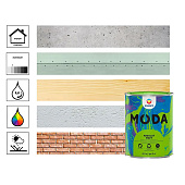 Краска моющаяся Бархатисто-матовая Eskaro MODA Absolute Matt 0,9л Краска моющаяся Бархатисто-матовая Eskaro MODA Absolute Matt 0,9л