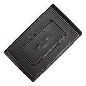  Блюдо Magistro Black style, 33,5х20,5 см, фарфор, чёрное 10630438 