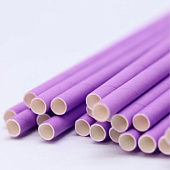 Трубочки одноразовые для напитков 25 шт. "Party go", purple (197 мм)