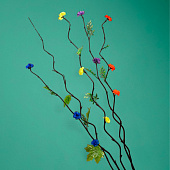  Интерьерный декор из бамбука, листья пластик 200 см зелёный   7779965 