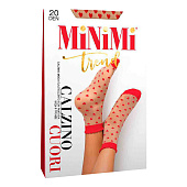  MINIMI Носки женские Cuori 20, цвет Caramello/Rosso 