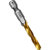 Сверло-метчик с титановым покрытием M6x1,0 мм, 18x56 мм Vertextools Сверло-метчик с титановым покрытием M6x1,0 мм, 18x56 мм Vertextools